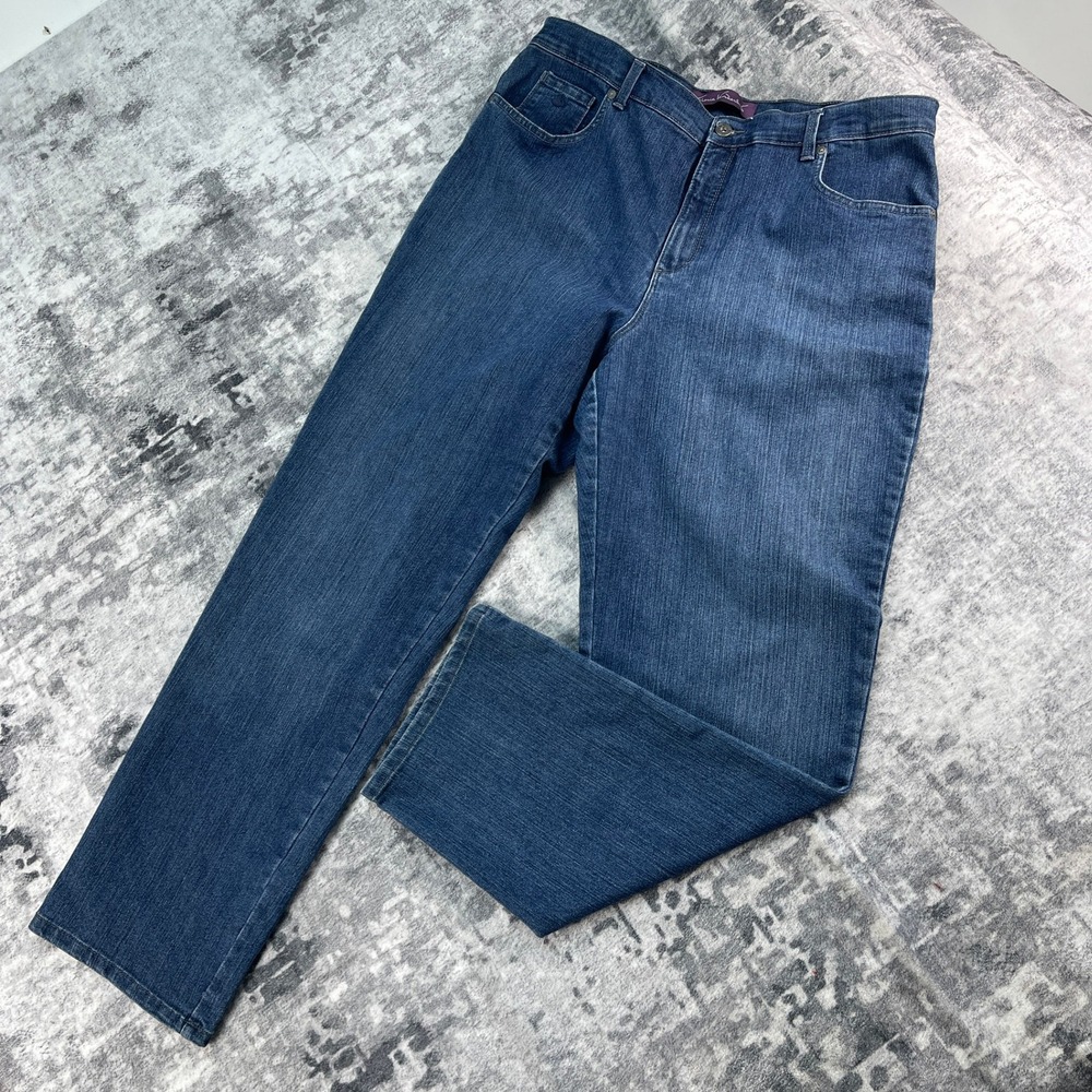 Gloria Vanderbilt‎ Women's 16 Dark Wash Blue Straight Leg Amanda Jeans